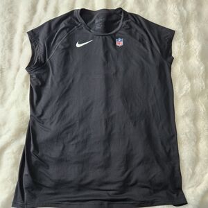 Nike NFL Dri-Fit Training Top Women’s Black Cap Sleeve Performance Shirt